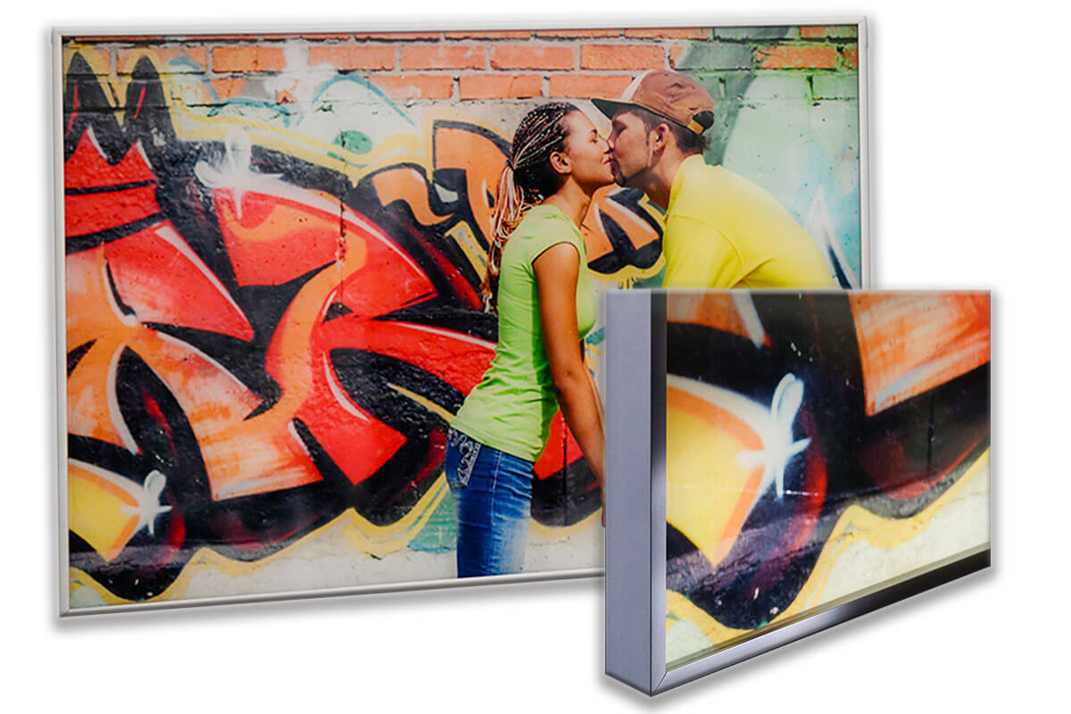 LED-Glasbild im Alu-Rahmen Image