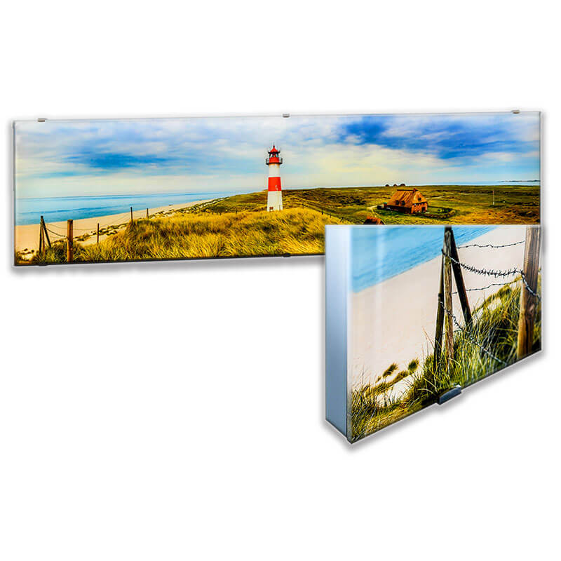 Rahmenloses LED-Echtglasbild Image